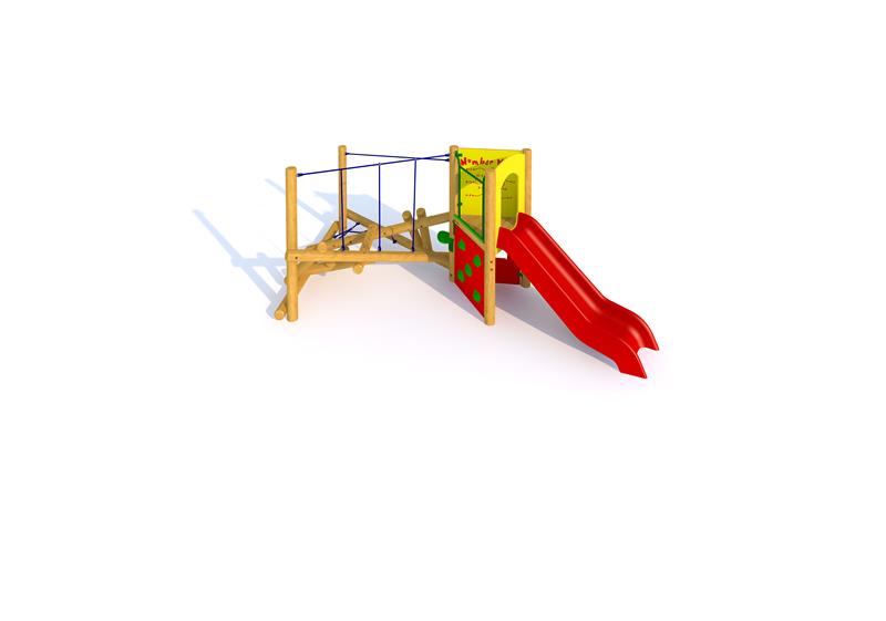 Technical render of a Kinder Scout Climber with Deck and Slide